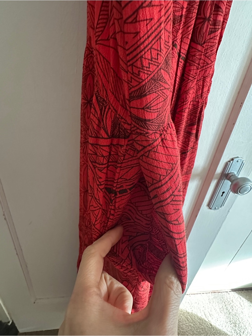 Tanoa lole layered Red and black maxi dress with pockets - Picture 4 of 6